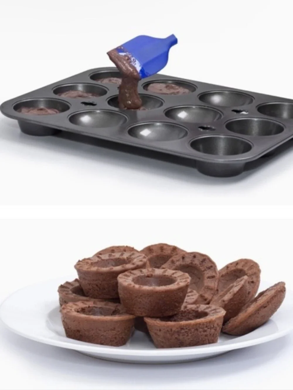 Mrs. Fields Bake N Stuff Cupcake Pan Bakes Hollow Cupcakes